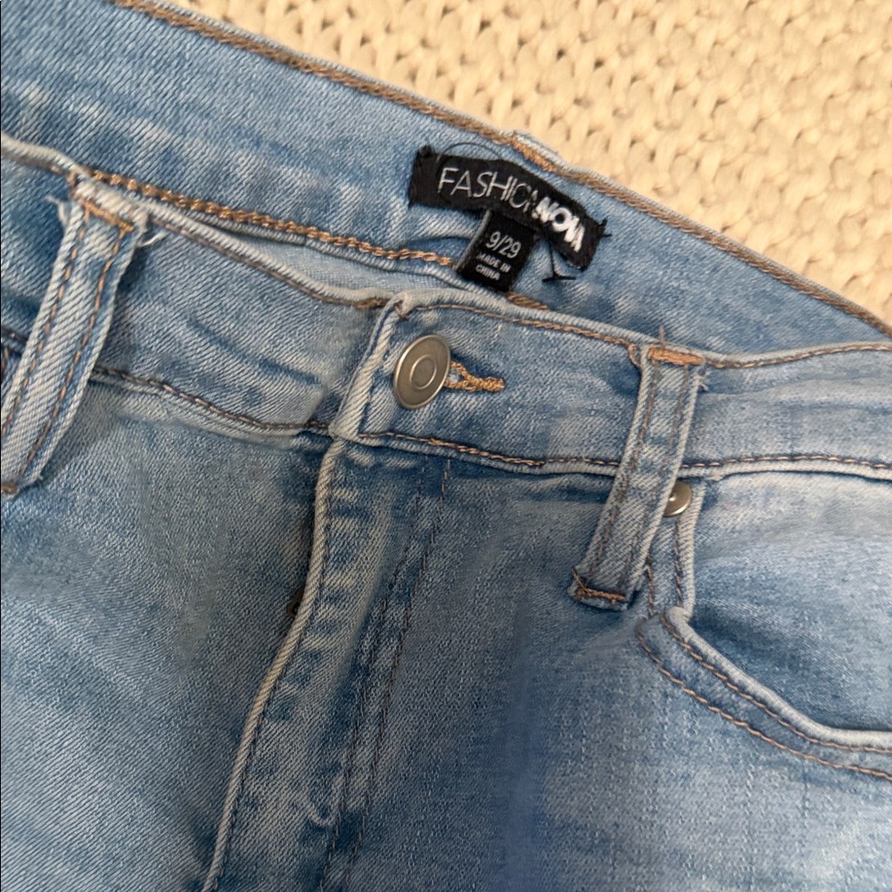 Fashion Nova Sky Blue Denim Size 9
